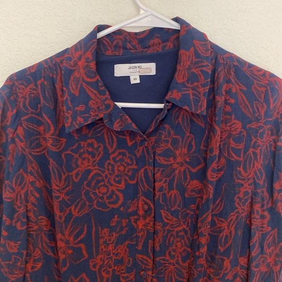 Jason Wu Collective Navy Red Maxi Dress Size 10 - Picture 8 of 13